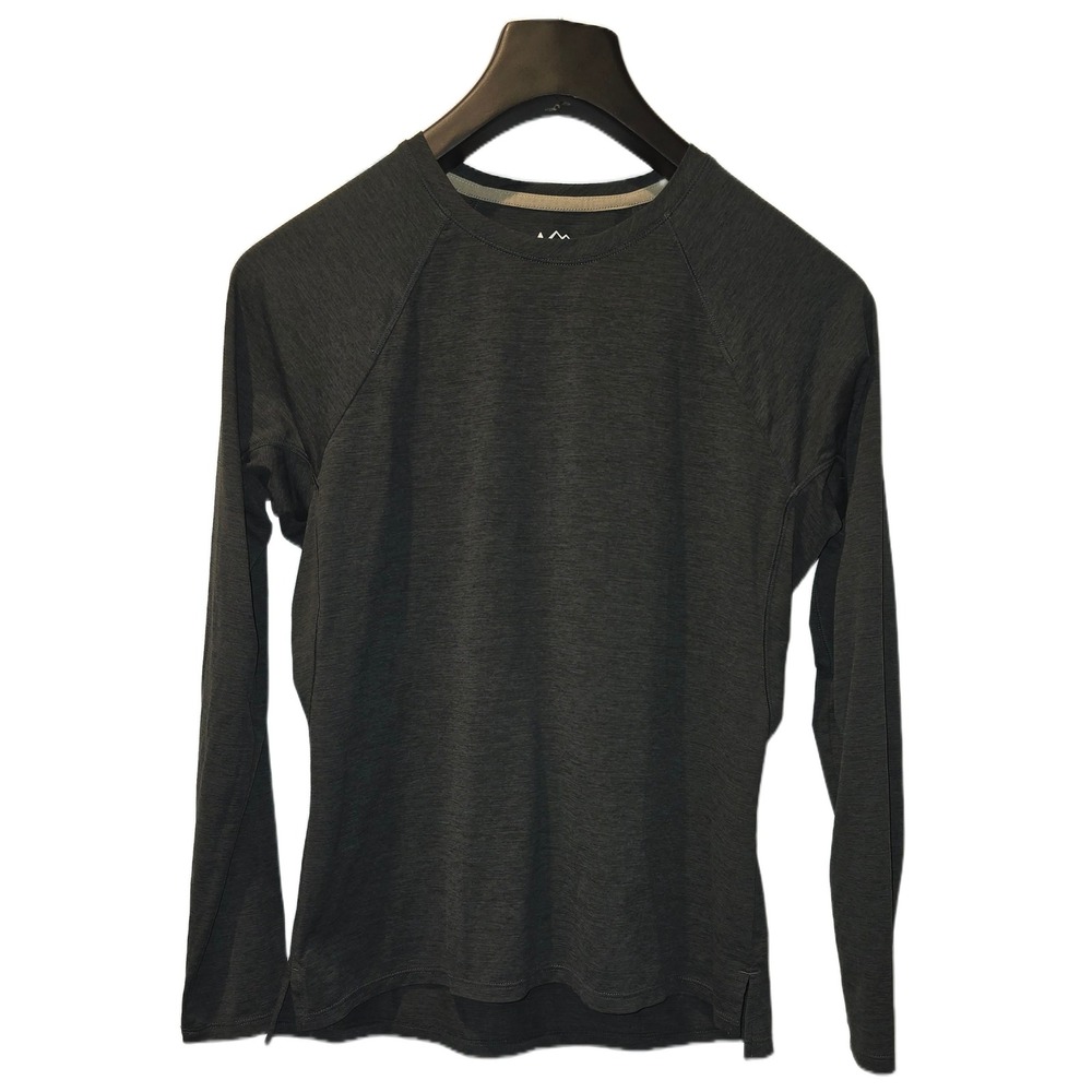 REI Co-op Mens Small Gray Heather‎ Long Sleeve Hiking Performance Shirt Raglan
